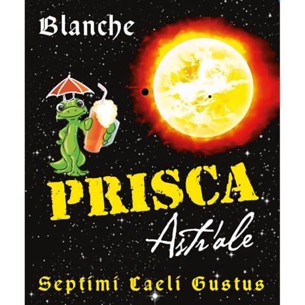 Etiquette bière blanche Astr'Ale Brasserie Prisca